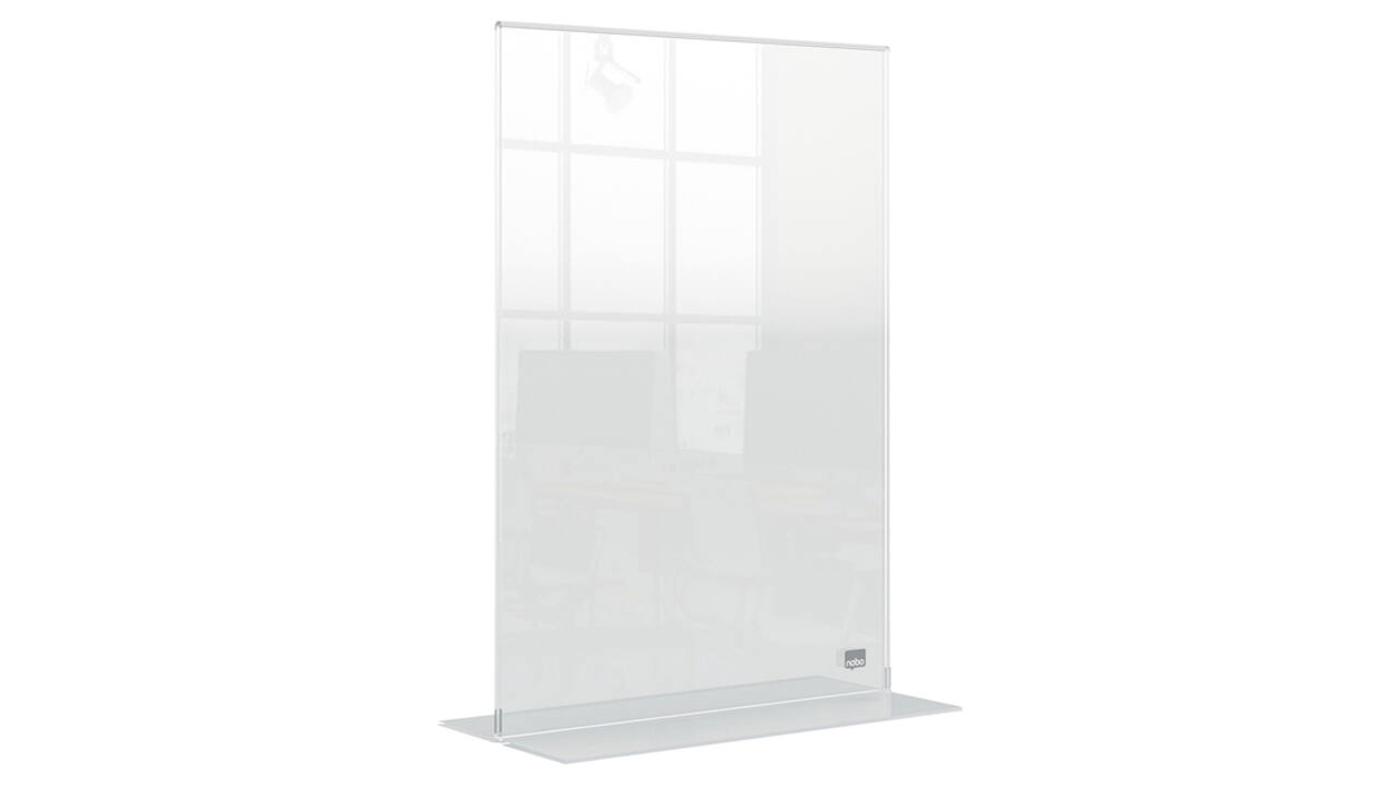 Infobord Nobo Premium Plus A4 acryl vrijstaand