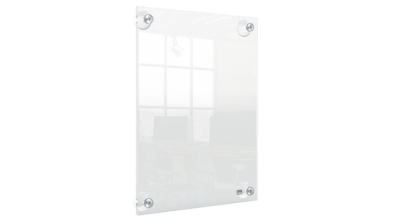 Infobord Nobo Premium Plus A4 acryl wand verplaatsbaar