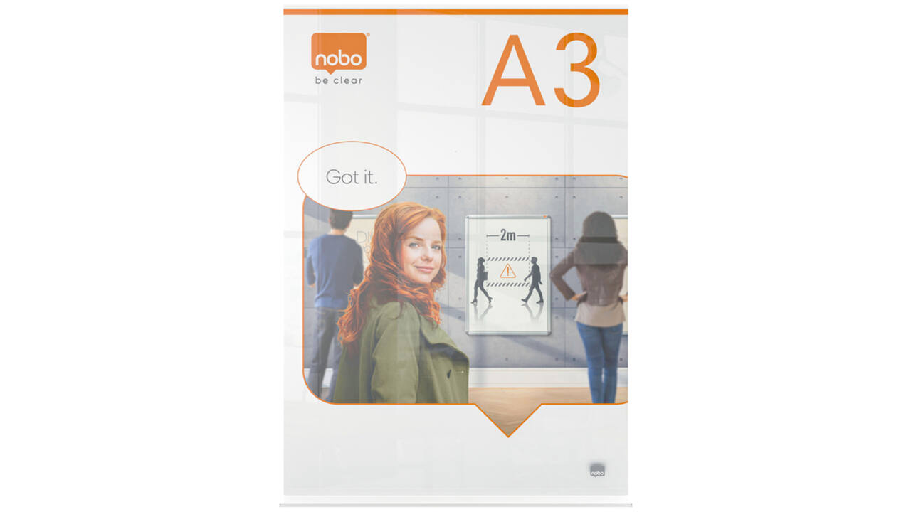 Infobord Nobo Premium Plus A3 acryl vrijstaand