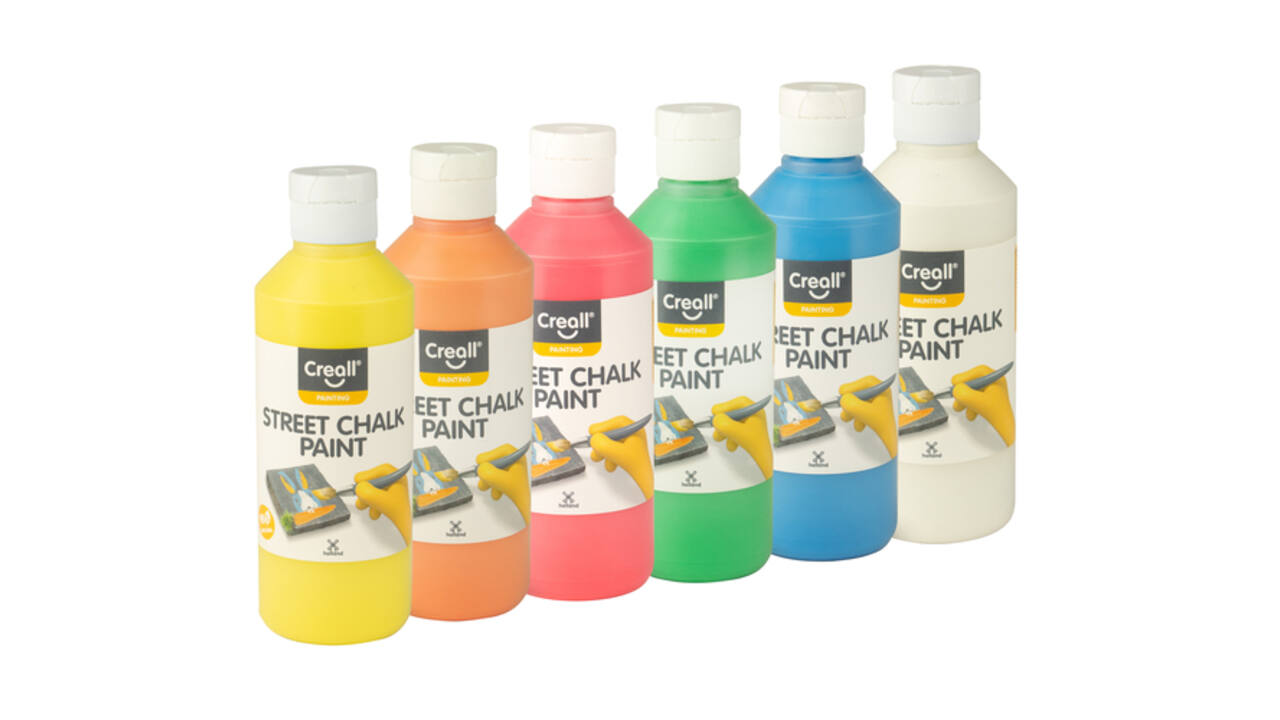 Stoepkrijtverf Creall Chalk Paint 6 kleuren à 250ml