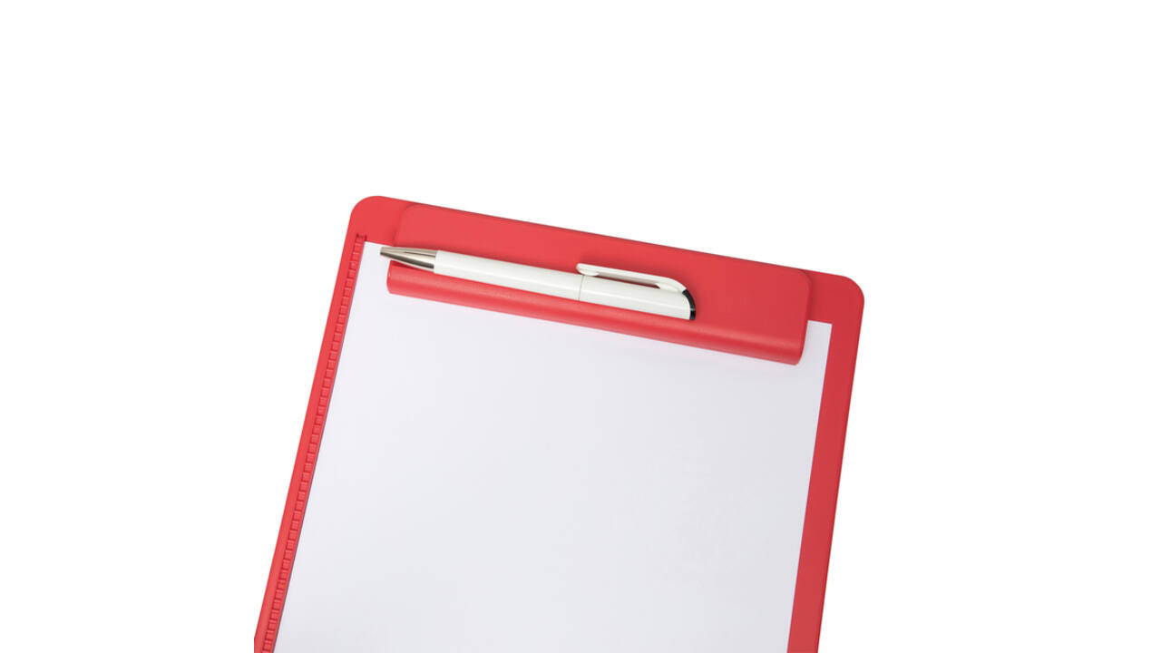 Klembord MAULgo uni recycled A4 staand rood