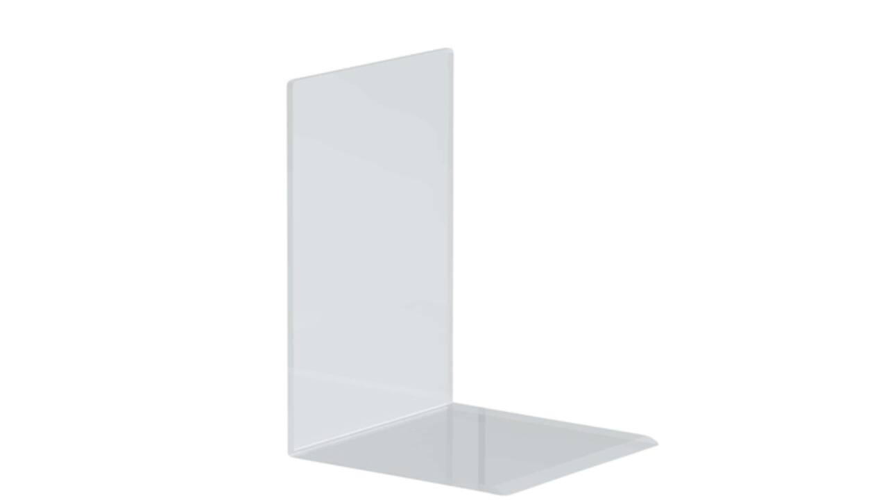 Boekensteun MAUL acryl 12x12x17cm set 2 glashelder