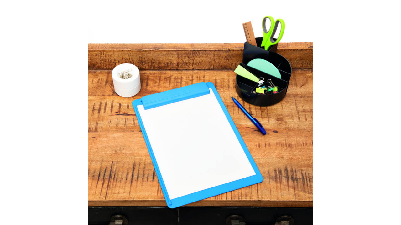 Klembord MAULgo uni recycled A4 staand blauw