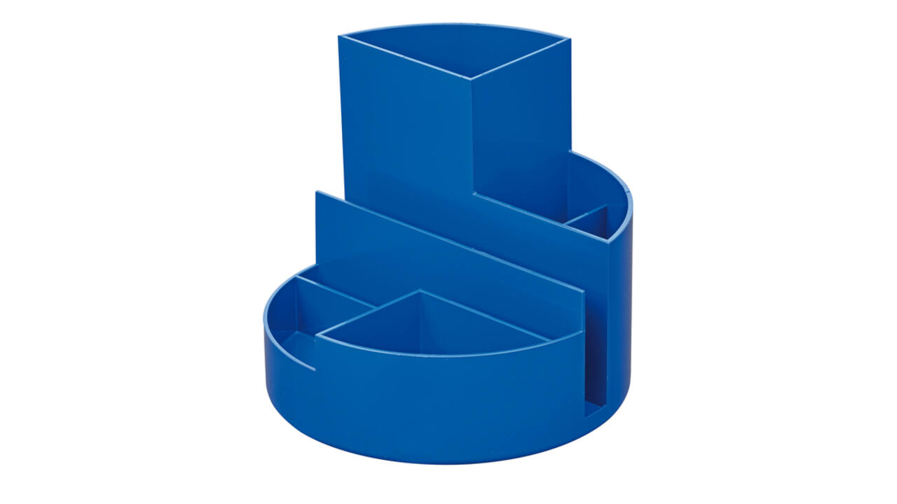 Pennenkoker MAUL roundbox Blauwe Engel recycled 6 vaks blauw