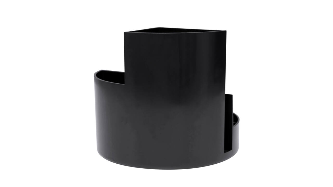 Pennenkoker MAULroundbox Blauwe Engel recycled 6 vaks zwart