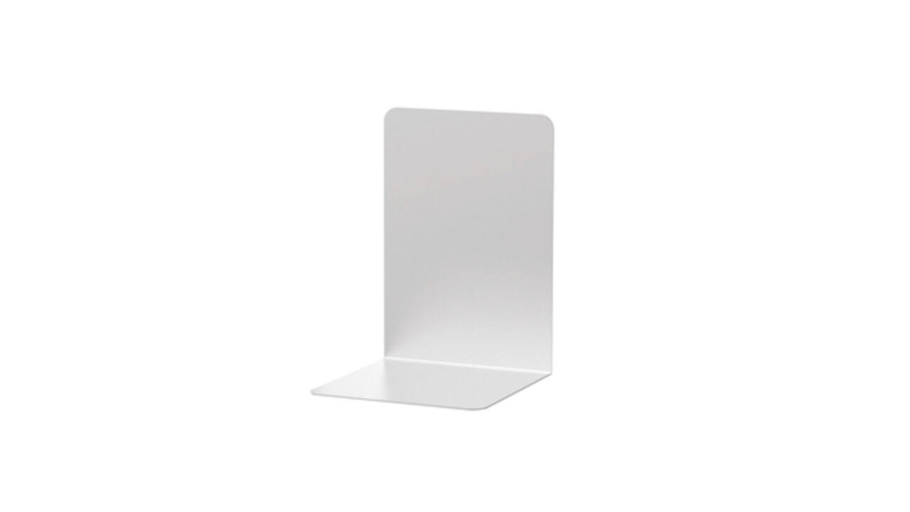 Boekensteun MAUL aluminium 12x12x17.5cm set 2 zilver