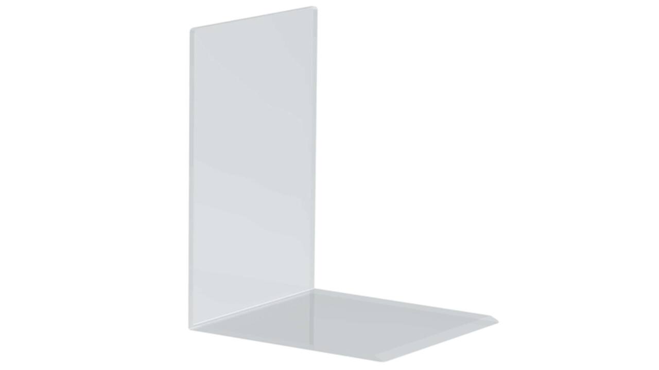 Boekensteun MAUL acryl 16x15x21cm set 2 glashelder