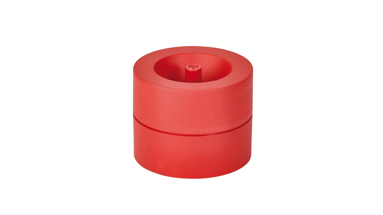 Papercliphouder MAULpro magnetisch recycled Ø73x60mm rood