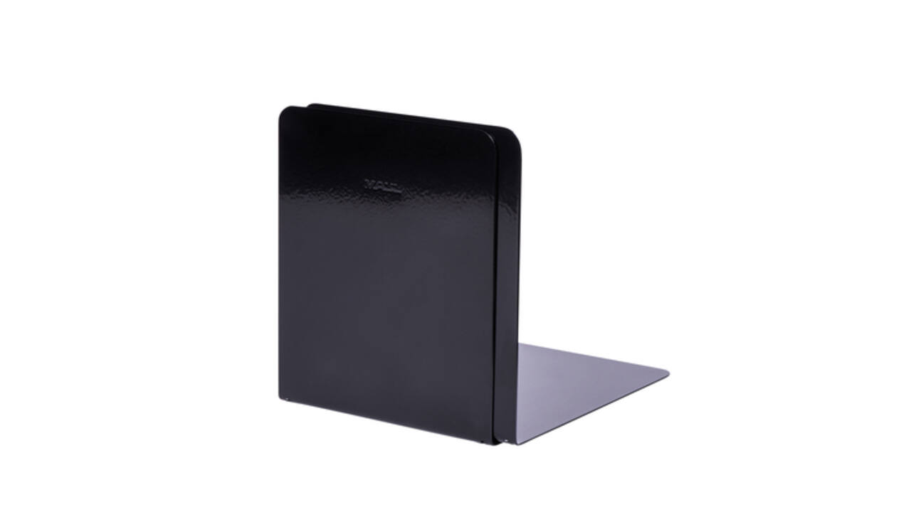 Boekensteun MAUL staal magnetisch 14x12x14cm set 2 zwart