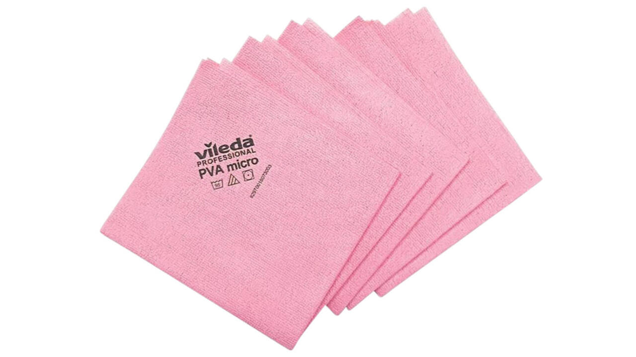 Microvezeldoeken Vileda Pro rood 5 stuks