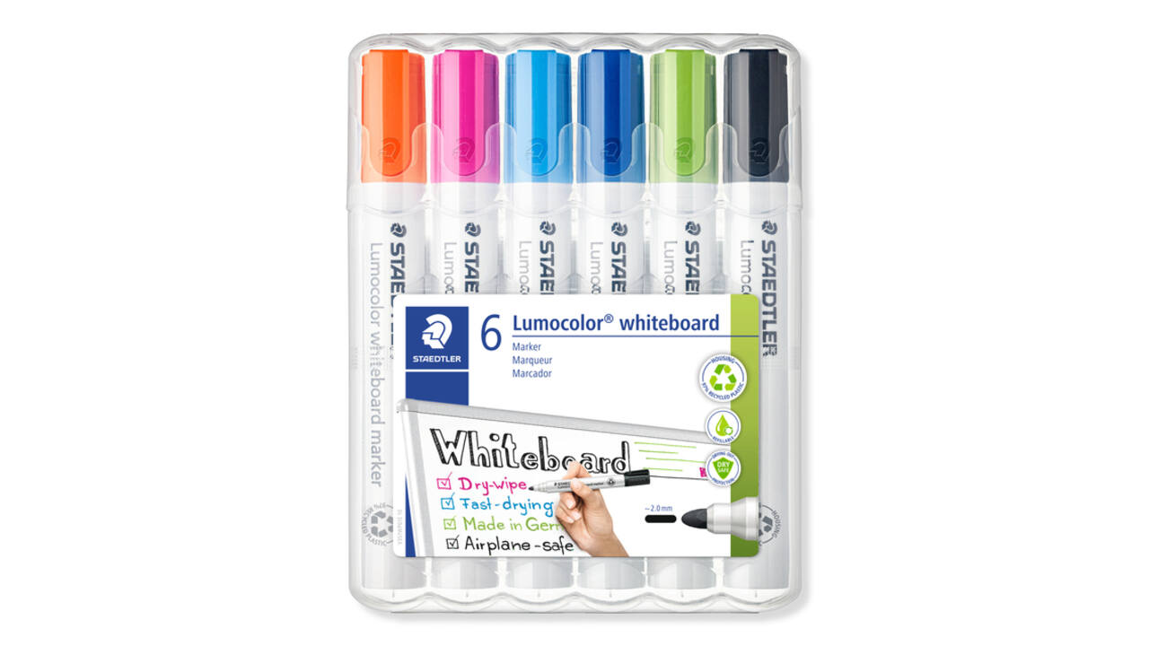 Whiteboardmarker Staedtler Lumocolor 351 set à 6 stuks fun assorti