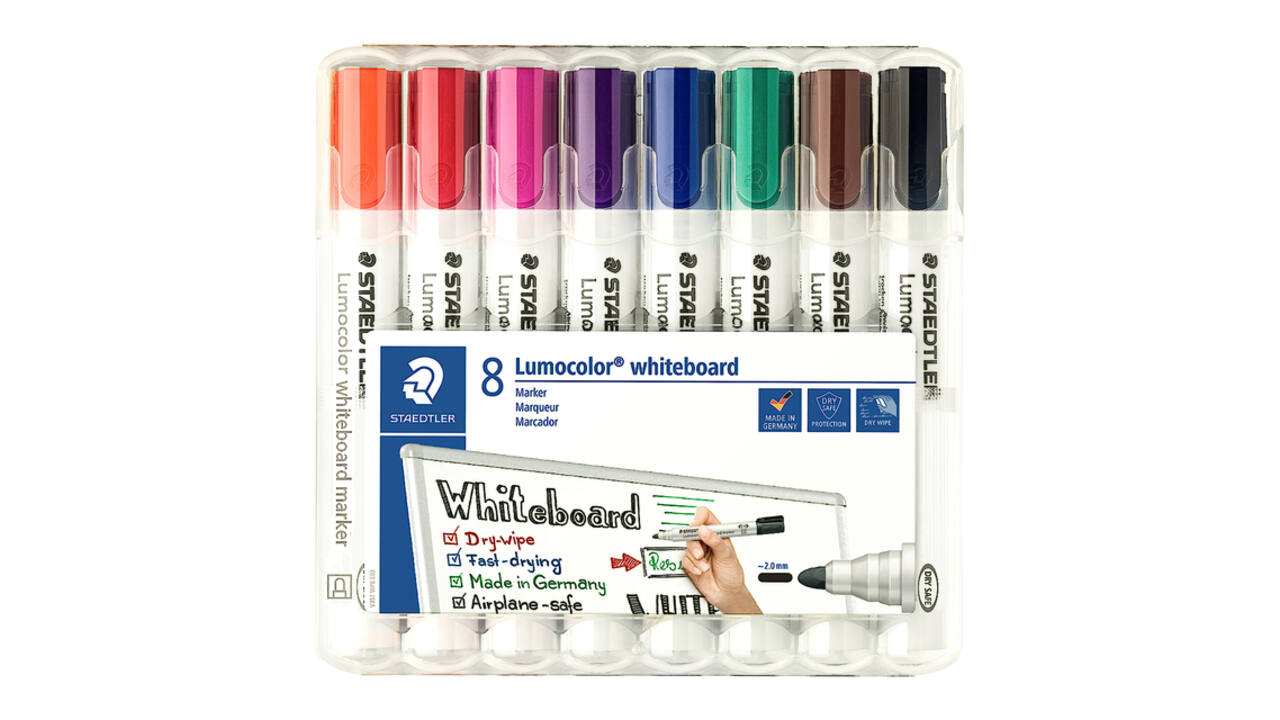 Whiteboardmarker Staedtler Lumocolor 351 set à 8 stuks assorti