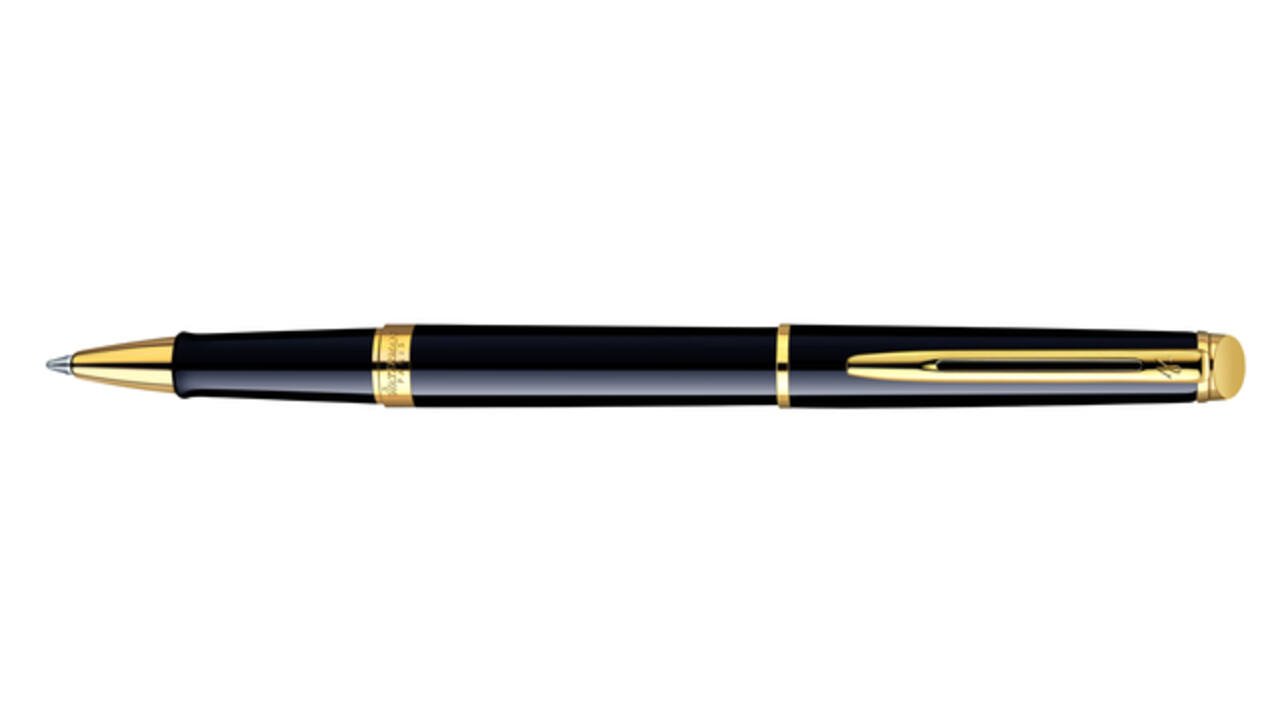 Rollerpen Waterman Hémisphère black lacquer GT fijn