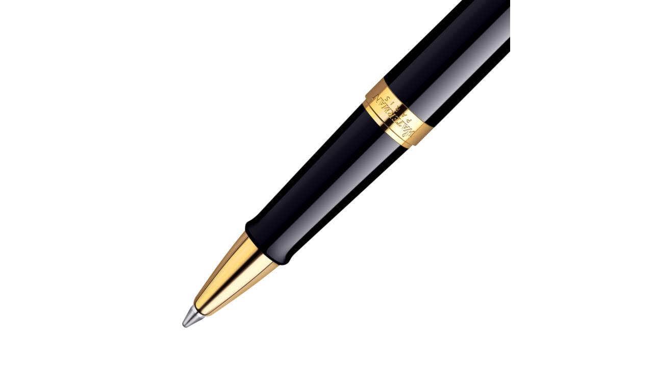 Rollerpen Waterman Hémisphère black lacquer GT fijn