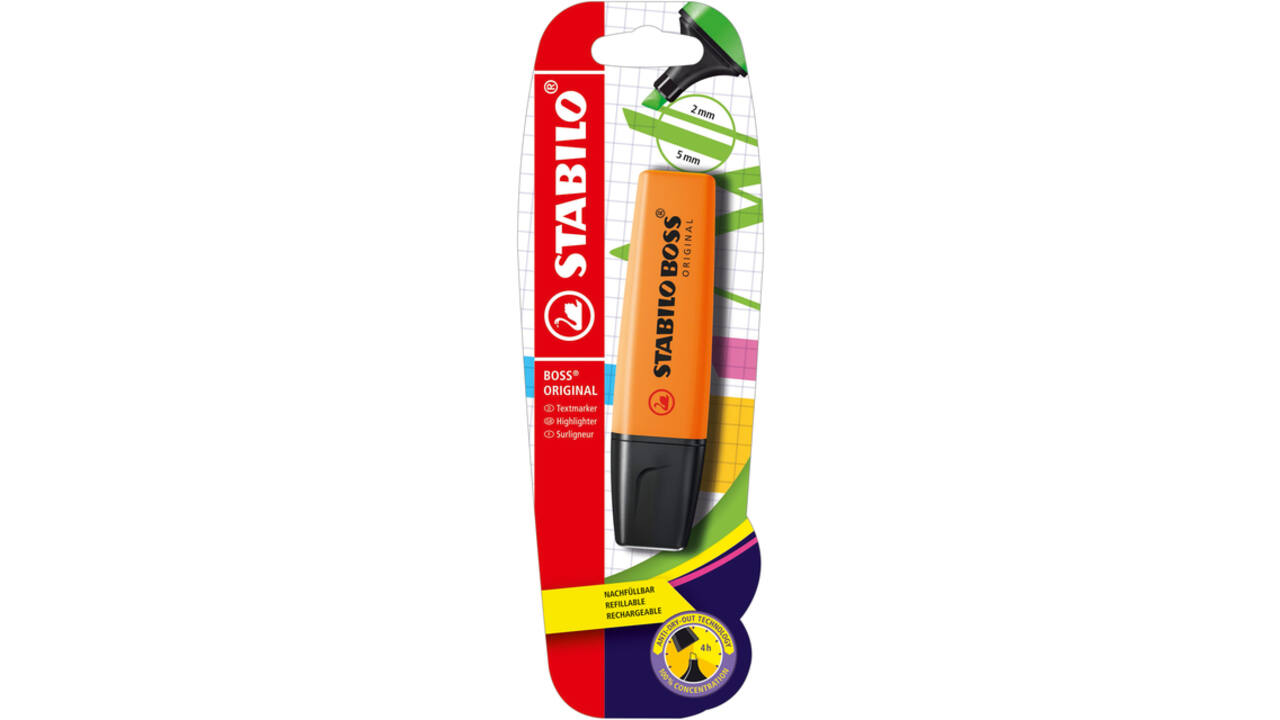 Markeerstift STABILO BOSS Original B-10141 oranje blister à 1 stuk