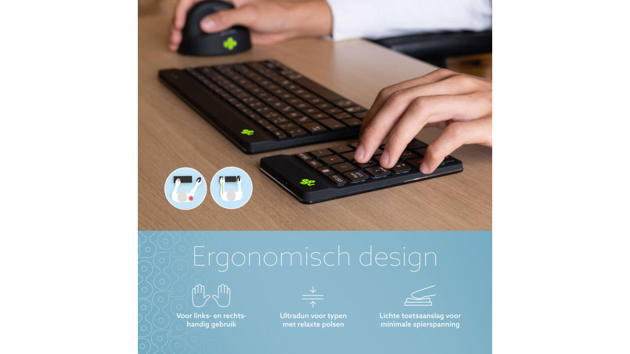 Toetsenbord R-Go Ergonomisch Numpad Break Wireless