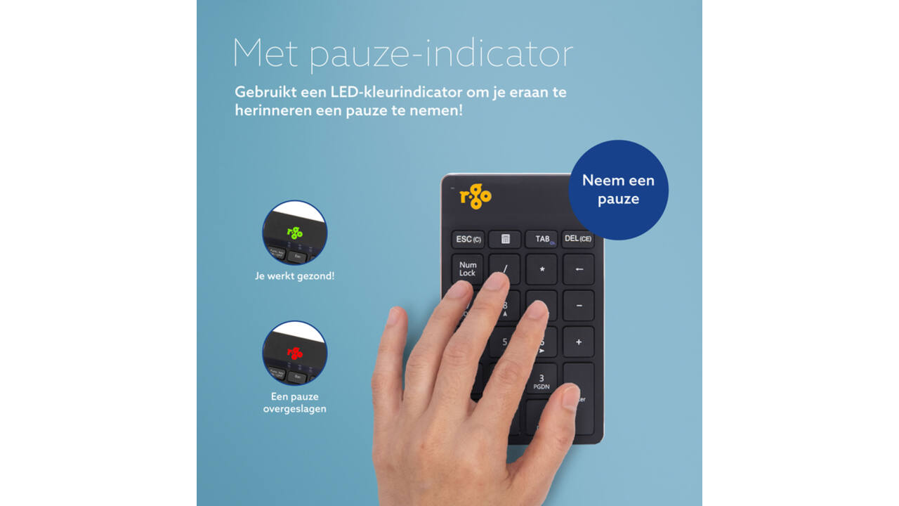 Toetsenbord R-Go Ergonomisch Numpad Break Wireless