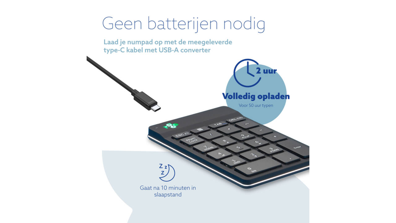 Toetsenbord R-Go Ergonomisch Numpad Break Wireless