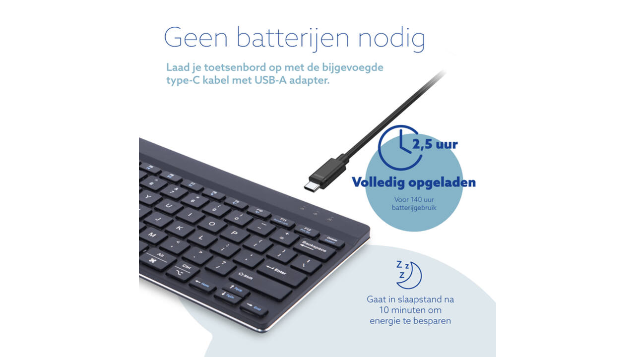 Toetsenbord R-Go Ergonomisch Compact Break QWERTY zwart