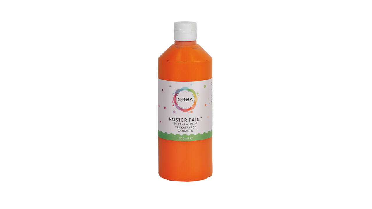 Plakkaatverf Qrea oranje 500ml