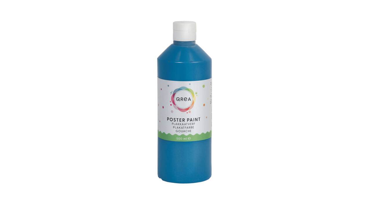 Plakkaatverf Qrea blauw 500ml