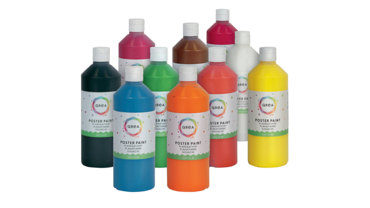Plakkaatverf Qrea rood 500ml