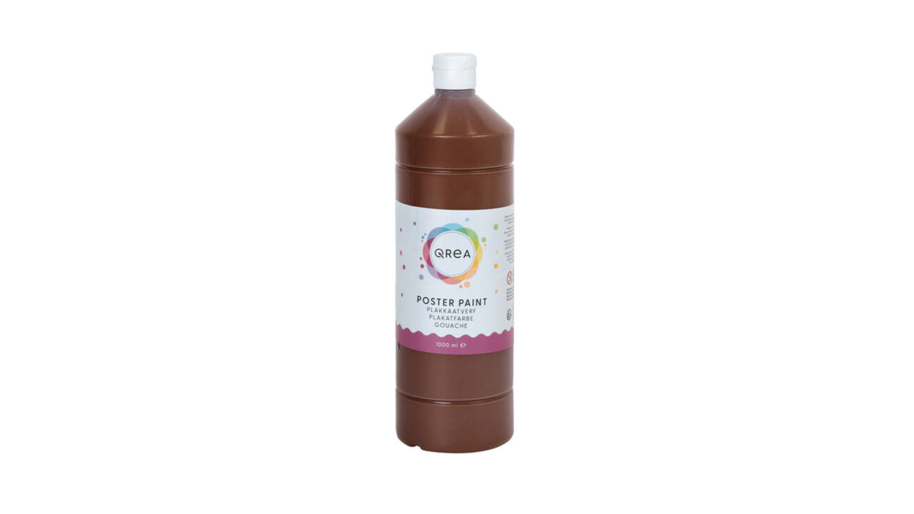 Plakkaatverf Qrea donkerbruin 1000ml