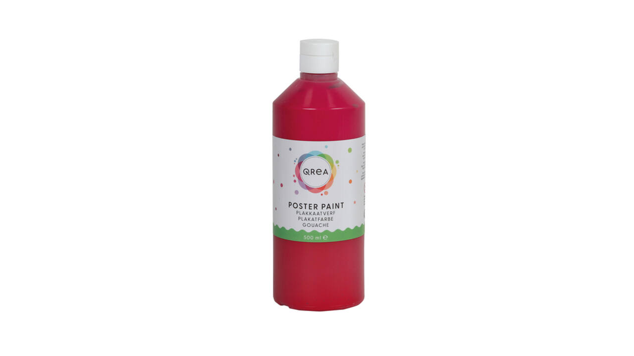 Plakkaatverf Qrea rood 500ml