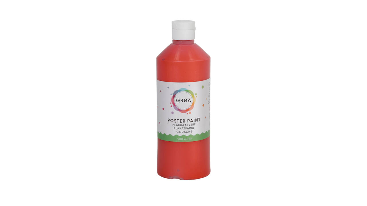 Plakkaatverf Qrea lichtrood 500ml