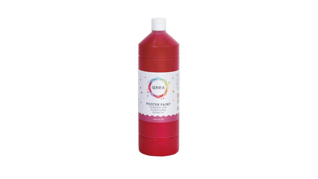 Plakkaatverf Qrea rood 1000ml