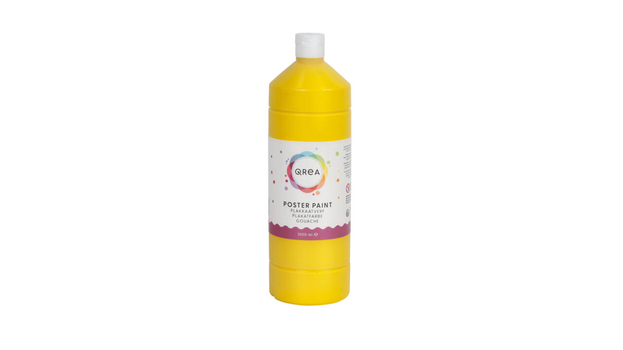 Plakkaatverf Qrea geel 1000ml