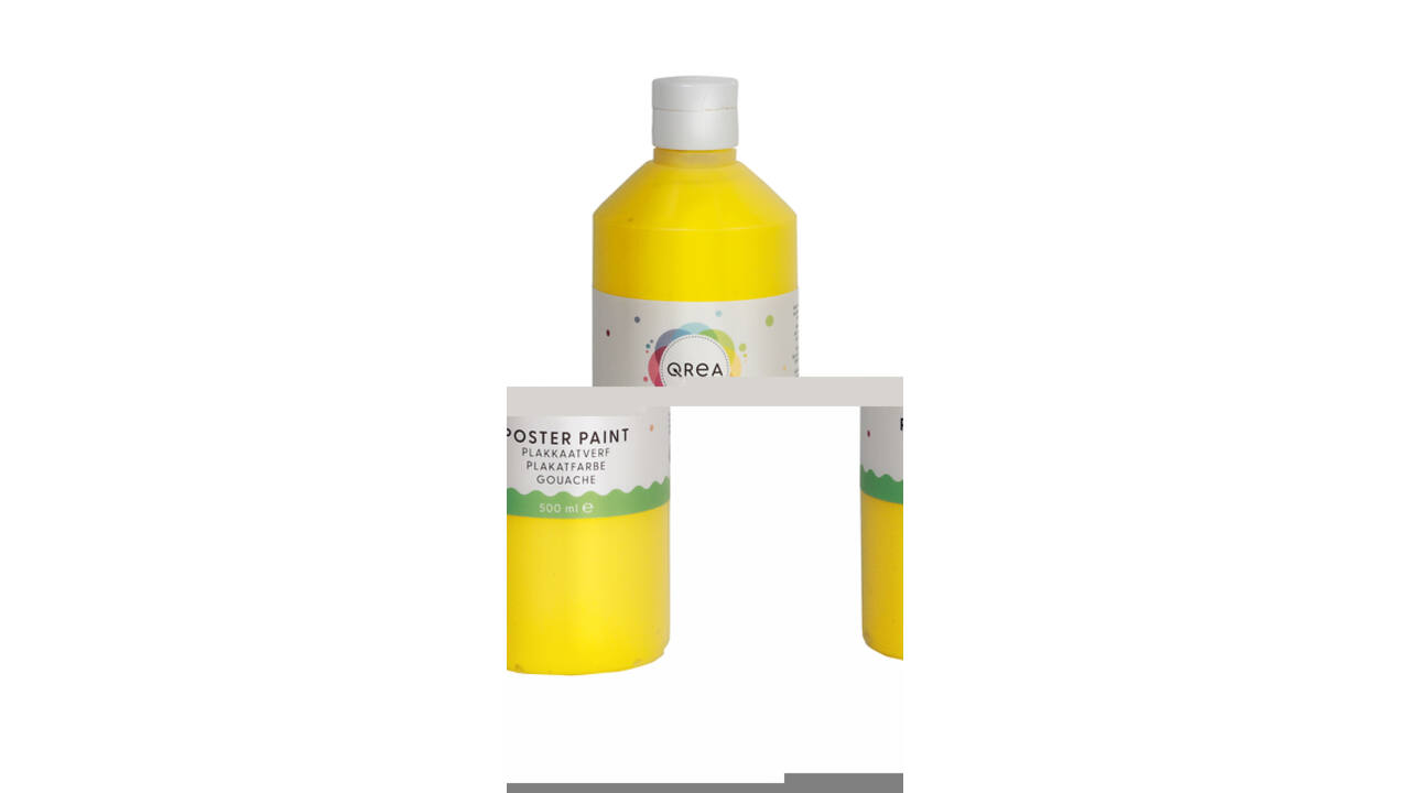 Plakkaatverf Qrea geel 500ml