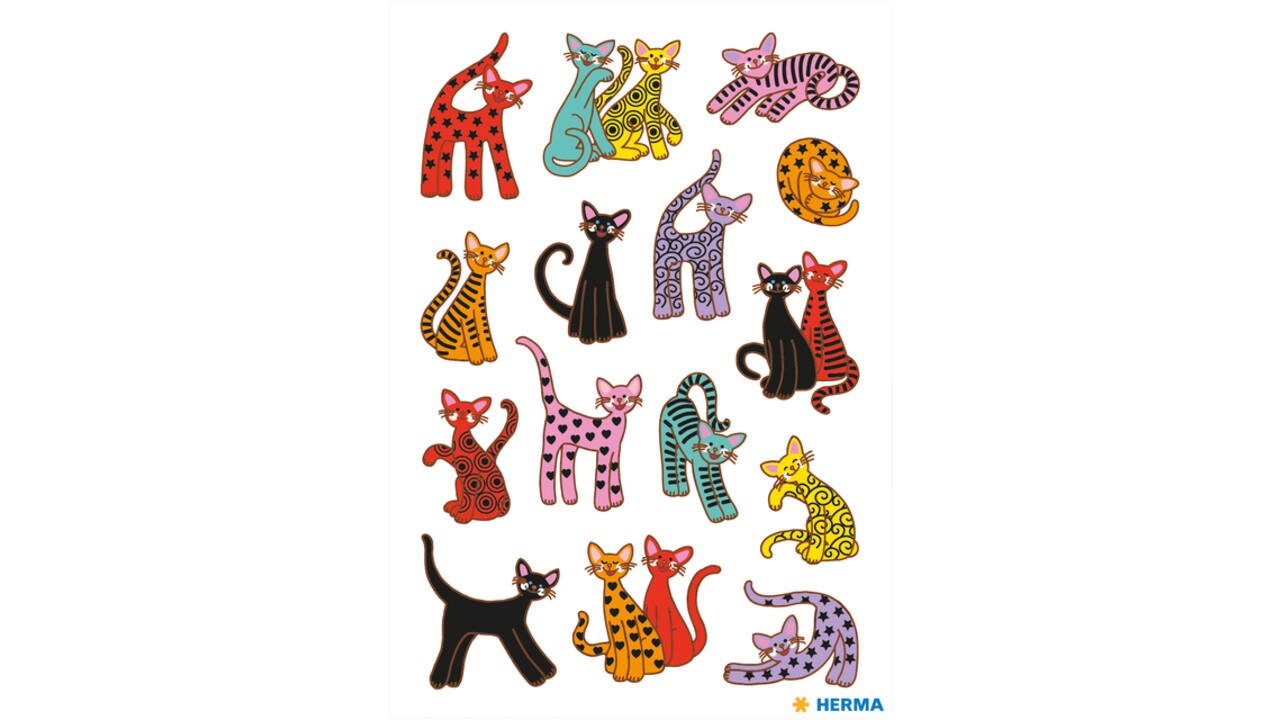 Etiket HERMA 3337 abstracte katten