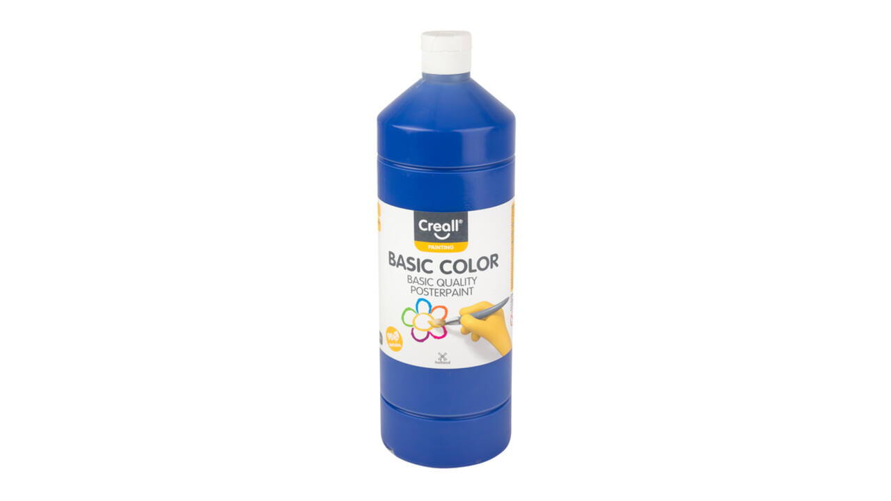 Plakkaatverf Creall basic donkerblauw 1000ml