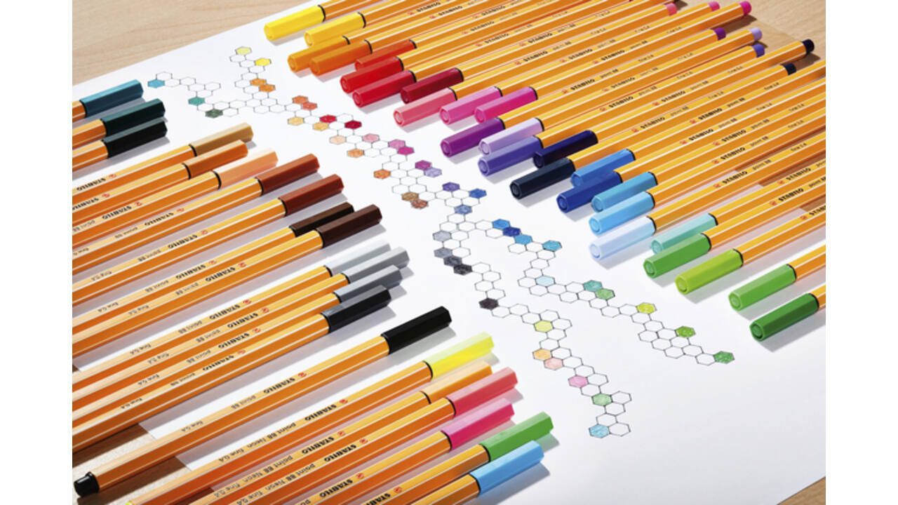 Fineliner STABILO point 88/66 Arty fijn assorti blik à 66 stuks