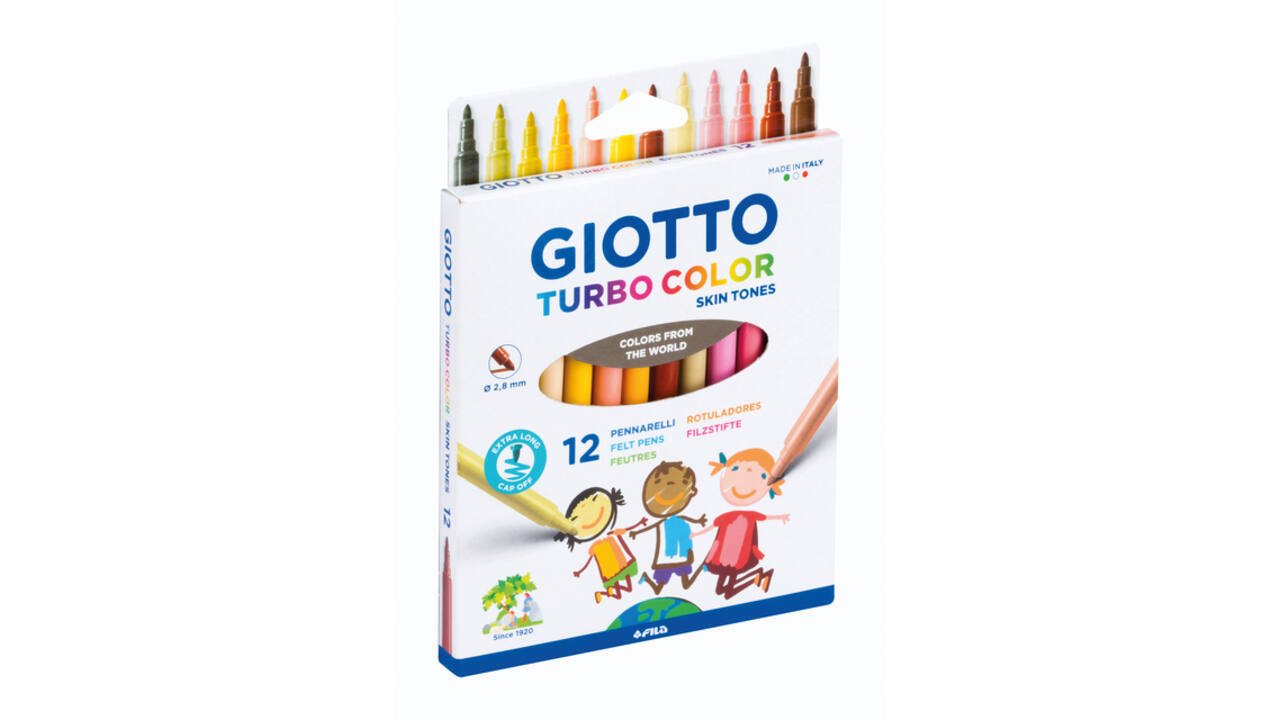 Viltstift Giotto Turbo Color Skin Tones set à 12 kleuren
