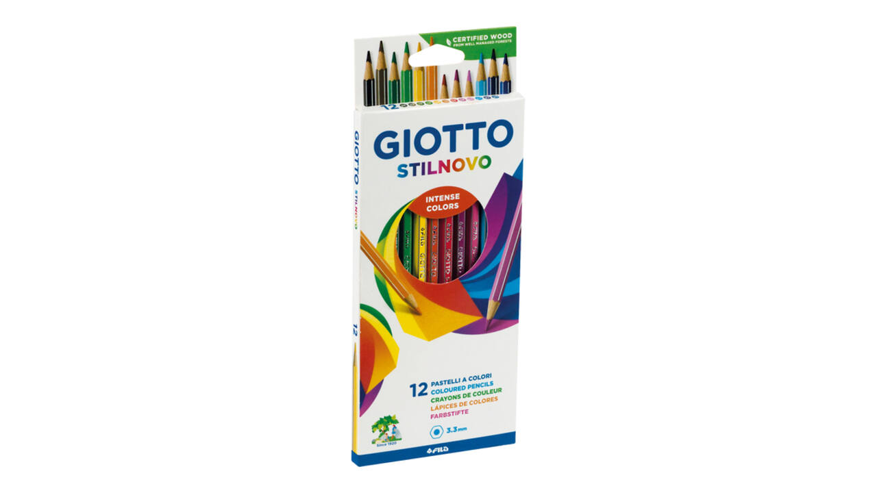 Kleurpotlood Giotto Stilnovo set à 12 kleuren