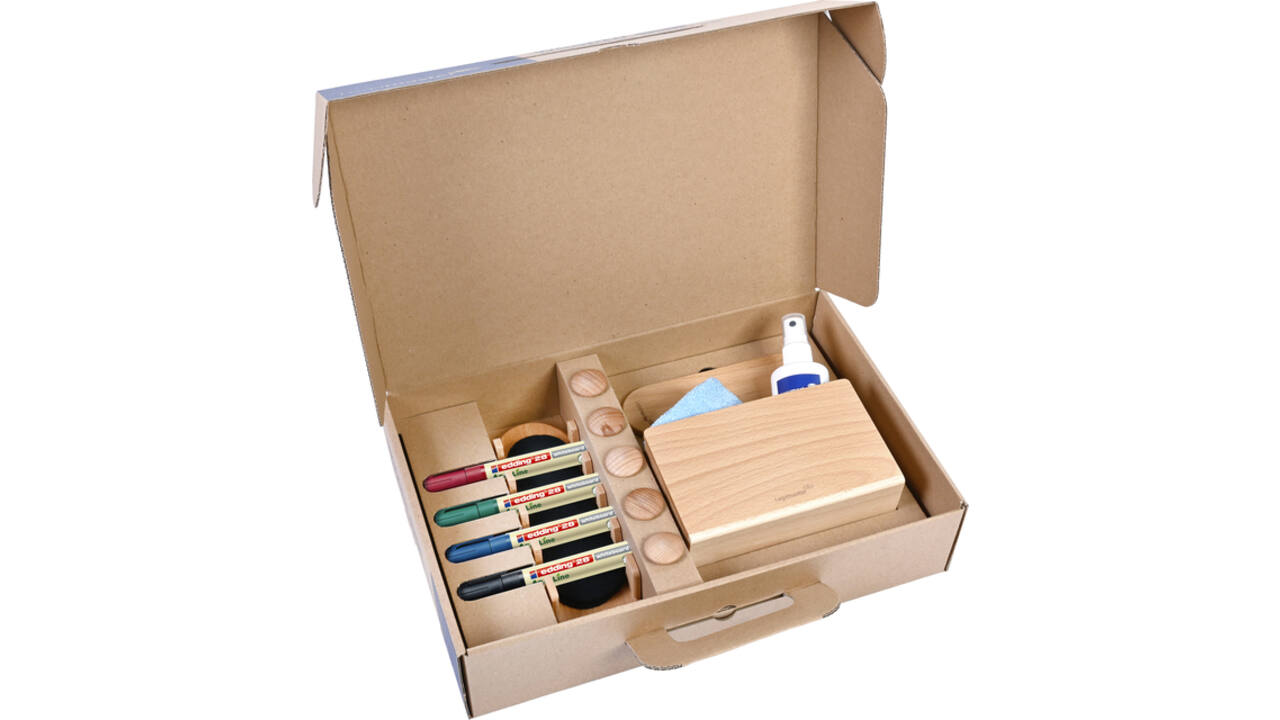 Whiteboard accessoire starter kit Legamaster WOODEN 17 stuks