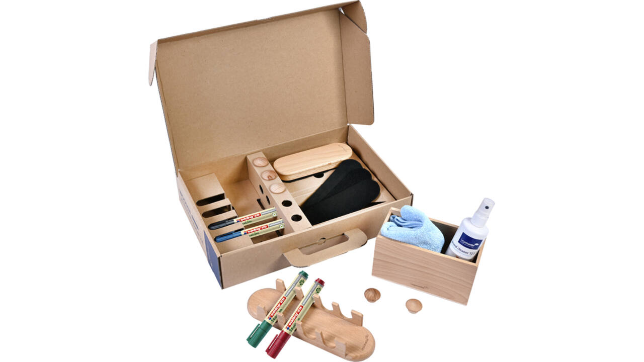 Whiteboard accessoire starter kit Legamaster WOODEN 17 stuks