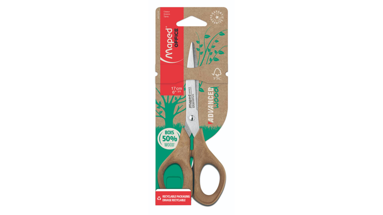 Schaar Maped Office Advanced Wood 17cm bruin