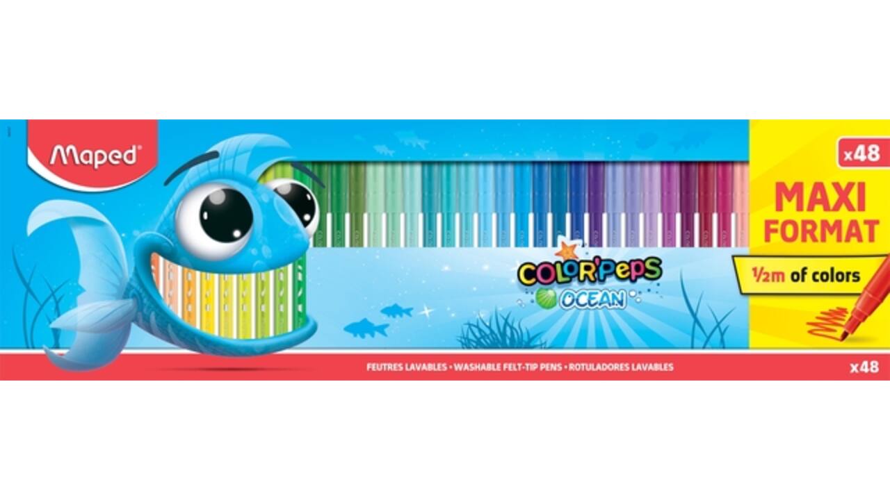 Kleurstift Maped Color'Peps Ocean doos à 48 kleuren