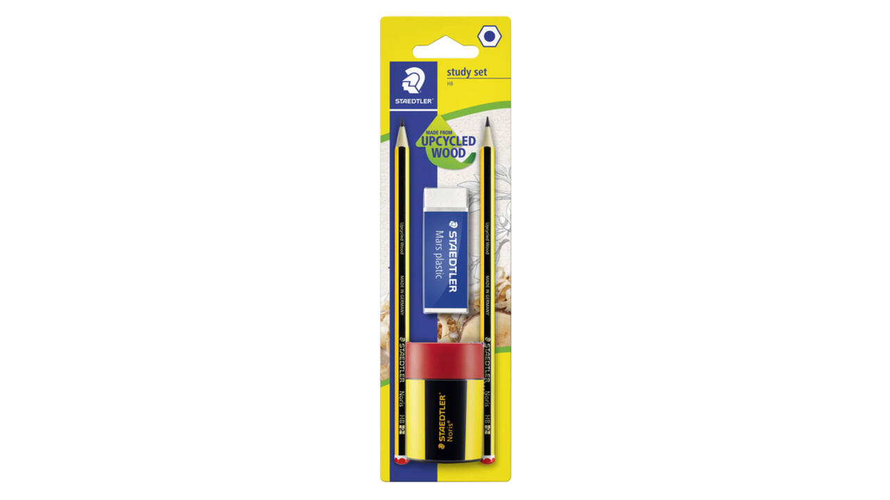 Schrijfset Staedtler 2 Noris potloden HB-gum-slijper 4 stuks