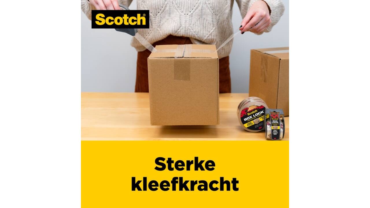 Verpakkingstape Scotch Box Lock 3950-EF 48mmx50m 3 stuks