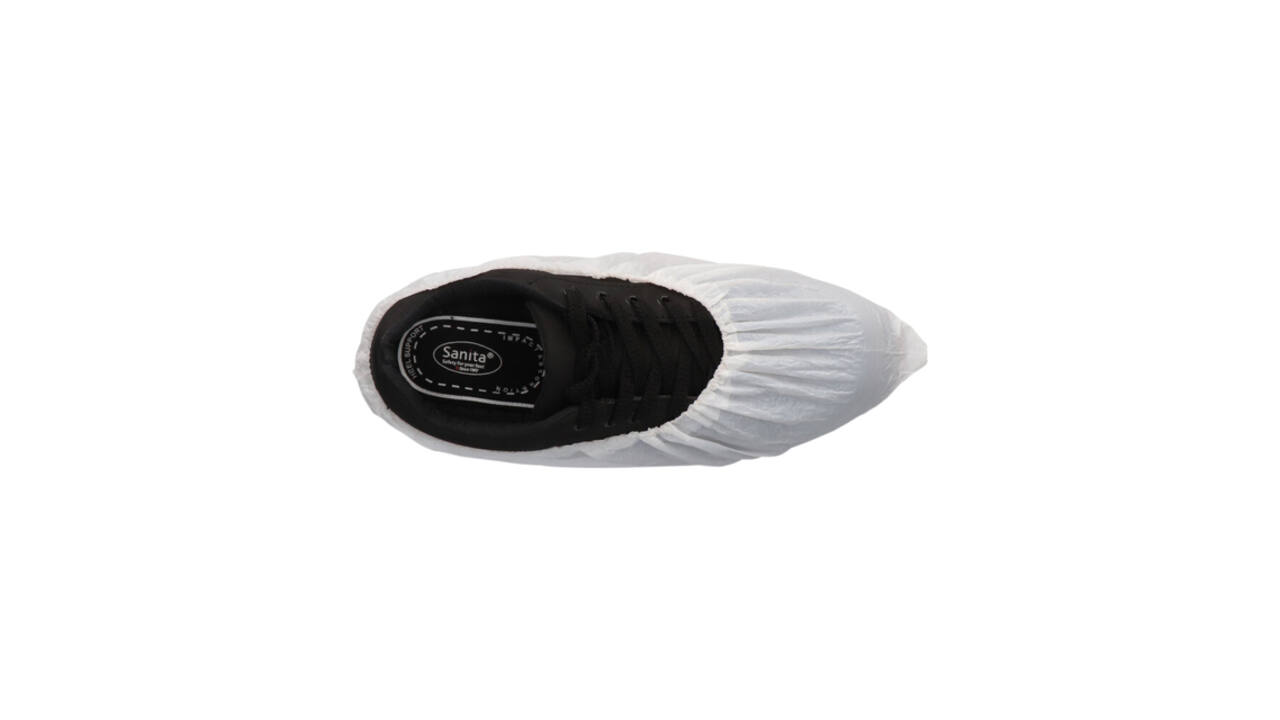 Schoenovertrek CMT 70mu geruwd maat 36-46 CPE wit 50 stuks