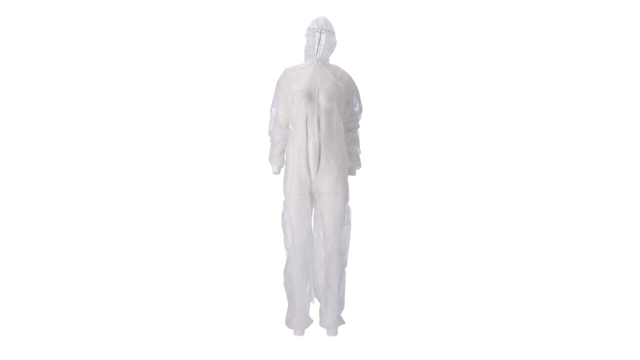 Overall CMT XXL non-woven ritssluiting PP wit 50 stuks