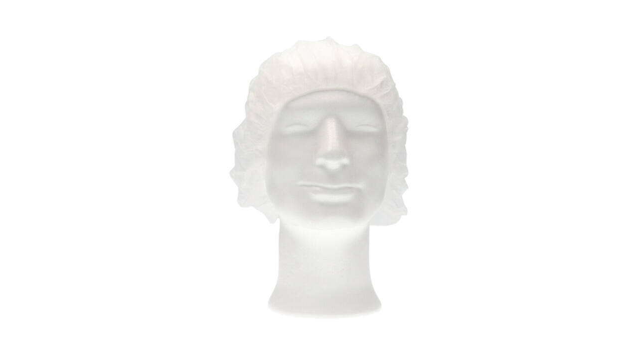 Haarnet CMT bouffant non-woven M 50cm PP wit 100 stuks