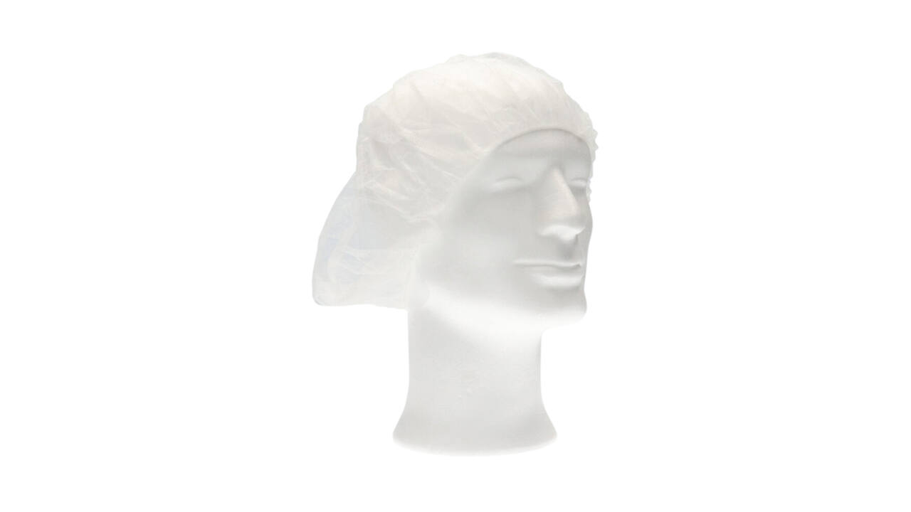 Haarnet CMT bouffant non-woven M 50cm PP wit 100 stuks