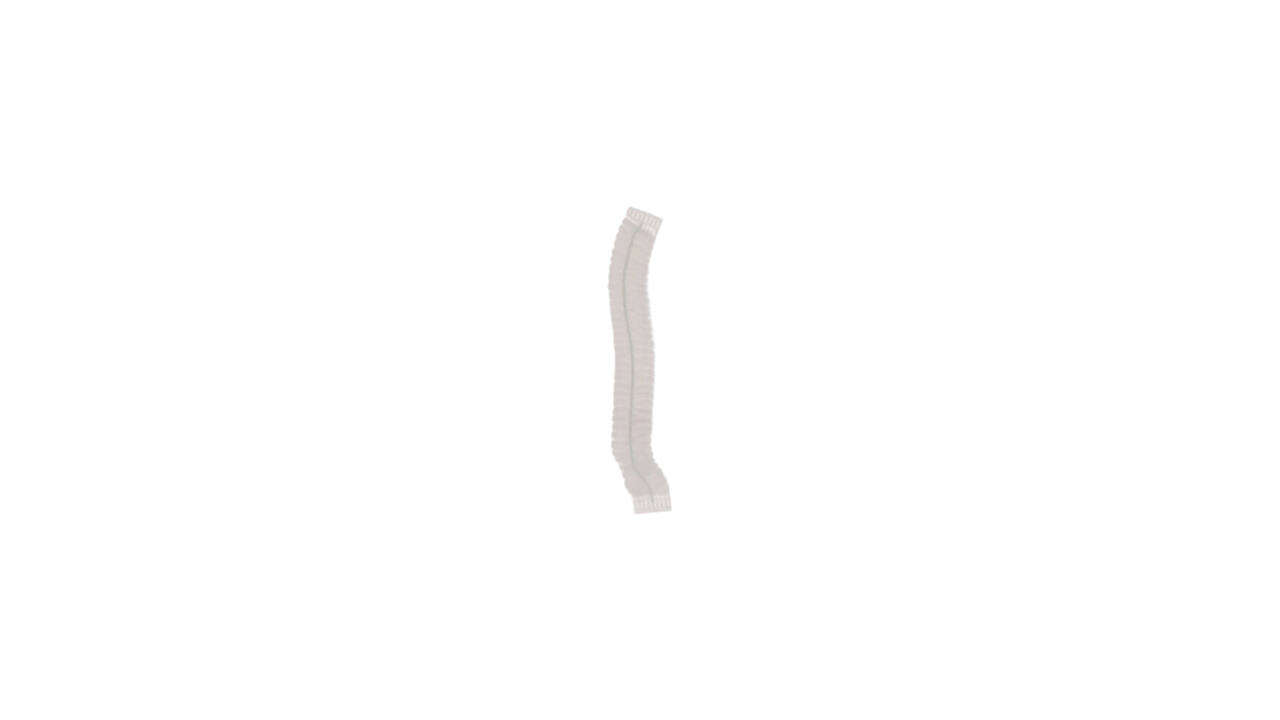Haarnet CMT clip non-woven L 53cm PP wit 100 stuks