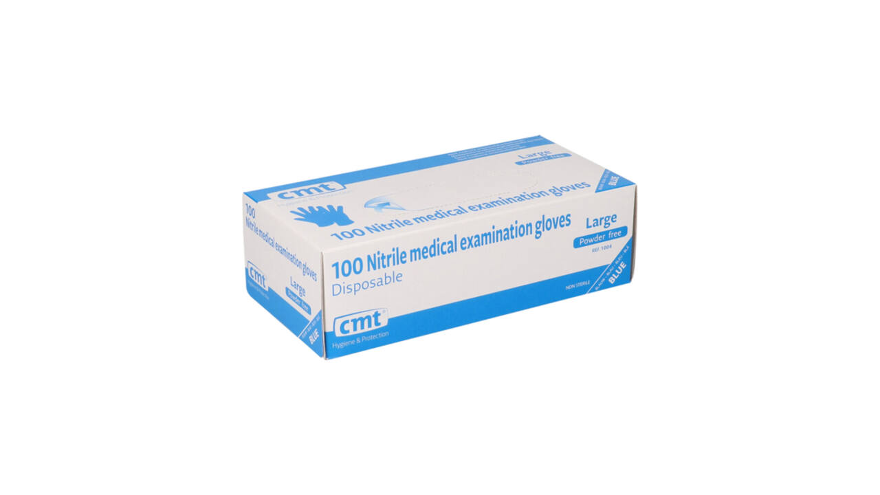 Handschoen CMT L nitril blauw 100 stuks