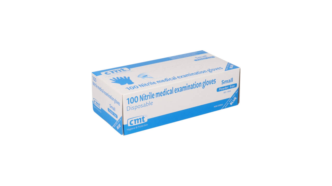 Handschoen CMT S nitril blauw 100 stuks